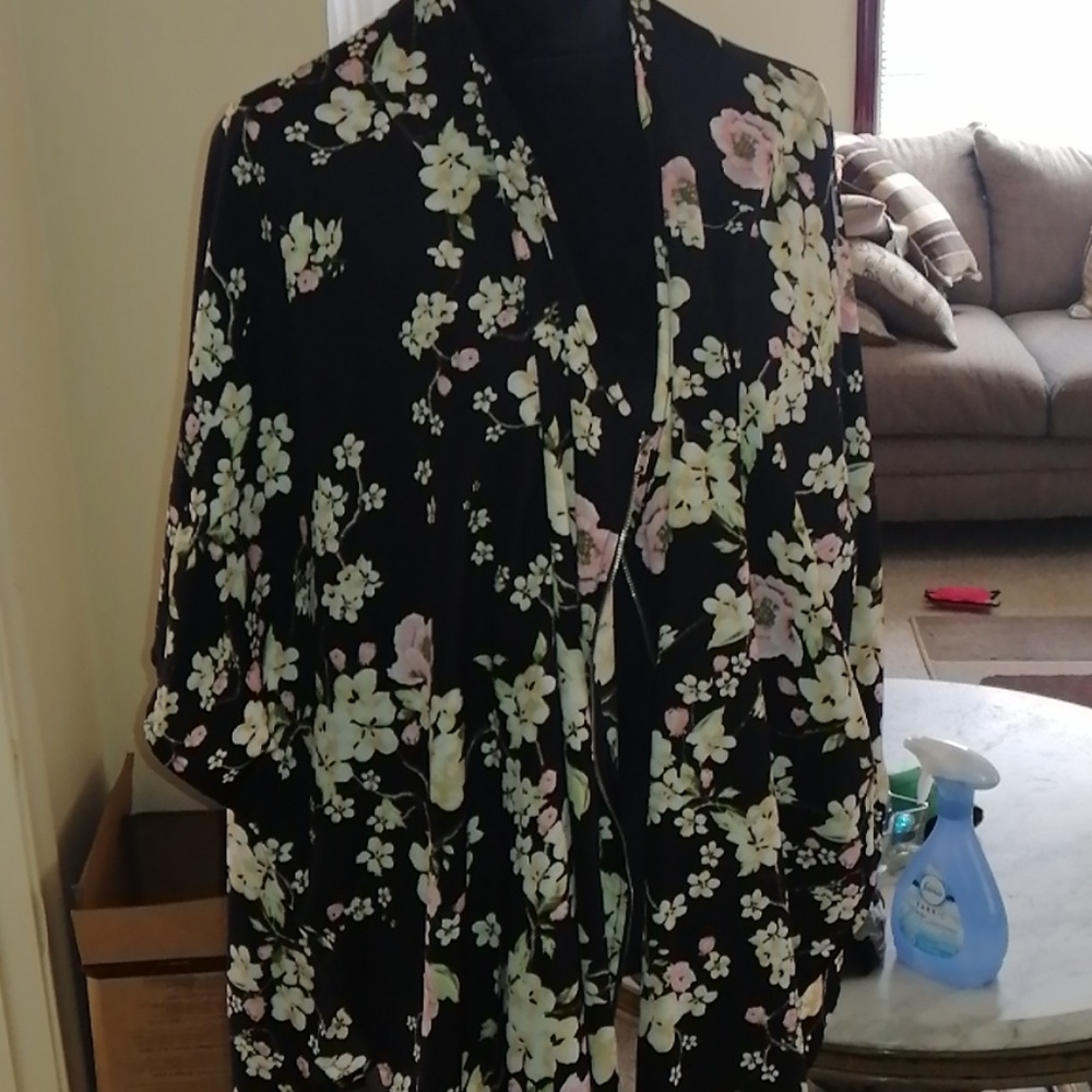 Front zipper top multicolor